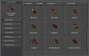 Vendo conta tibia - KNIGHT 230 com addons e montarias raras.