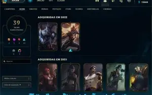 Conta League of Legends - Diamante 2 - MMR Alto