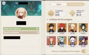 Conta Genshin Ar57  7personagens5*  8armas5*  *5* Garantido