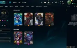 Conta de league of legends com mais de 200 skins