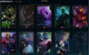 conta platina 3, todos campeões, skins, mt essência