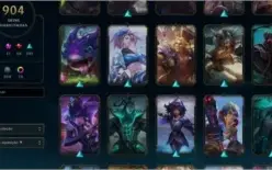 Platina IV - 905 SKINS - Quase todos os campeões