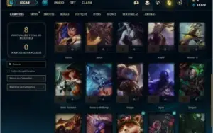 Conta platina 4 com 5 skins e 25 Champs