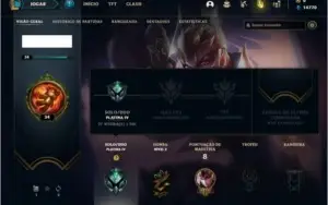 Conta platina 4 com 5 skins e 25 Champs