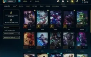 Conta platina 4 com 5 skins e 25 Champs