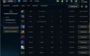 Conta platina 4 com 5 skins e 25 Champs