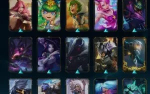 Lol 60 skins, prata, level 160