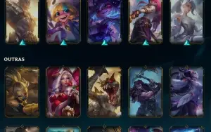 Lol 60 skins, prata, level 160