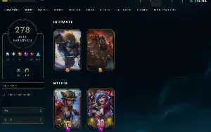 Conta League Of Legends com 278 Skins