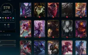 Conta League Of Legends com 278 Skins