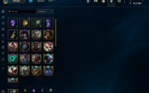conta league of legends com 1306 RP