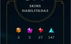 Conta diamante 1 ~ 371 skins + 22k RP