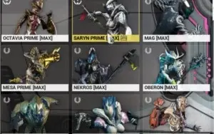 Warframe com 3900 de platina espaço pra 40 wf e 200 armas PC