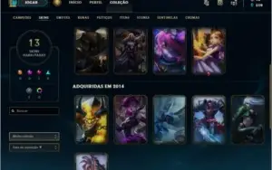 CONTA UNRANKED 84 CHAMP,13 SKINS