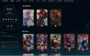 Conta Plat III, +25PDL por vit. 351 Skins