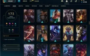 Conta Platina 3 com TODOS os champs e 173 Skins + 1 Rara