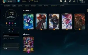Conta Platina 3 com TODOS os champs e 173 Skins + 1 Rara