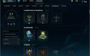 Conta de LOL, todos campeões habilitados, mais de 300 skins