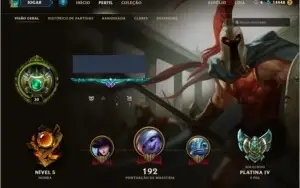Vendo Conta League Of Legends - Platina 4 - 42 Skins