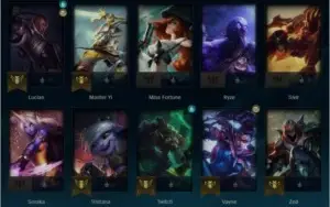 conta lv 31 - mt EA nos espólios - 20 champ - 4 skins