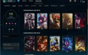 Conta de League of legends BR