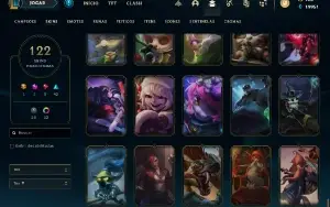 conta season 22 mestre com muitas skins