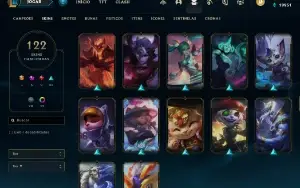 conta season 22 mestre com muitas skins