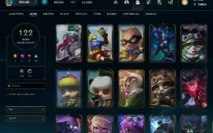 conta season 22 mestre com muitas skins