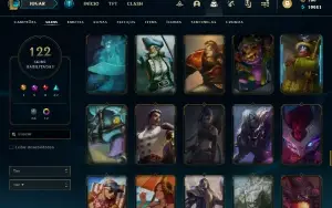 conta season 22 mestre com muitas skins