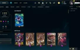 conta season 22 mestre com muitas skins