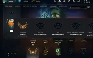 Conta ouro 4 com 22 Champs e 1 Skin