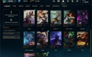 Conta ouro 4 com 22 Champs e 1 Skin