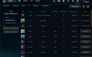 Conta ouro 4 com 22 Champs e 1 Skin