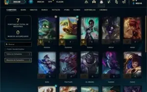 Conta ouro 4 com 22 Champs e 1 Skin