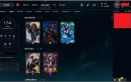 Conta LOL - Platina, todos campeões, 124 skins, honra 5