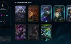 CONTA LOL 🌟 DIAMANTE 1 🌟 8 SKINS 🌟 31 CAMPEOES