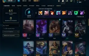 Ouro 4 com 55 Champs e 3 Skins ( SEM EMAIL CONFIRMADO )