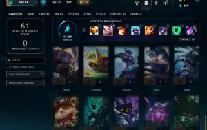 Ouro 4 com 55 Champs e 3 Skins ( SEM EMAIL CONFIRMADO )