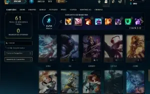 Ouro 4 com 55 Champs e 3 Skins ( SEM EMAIL CONFIRMADO )
