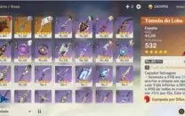 AR 54 - Xião, Diluc C1, Albedo, Mona e Qiqi + 3 armas 5*