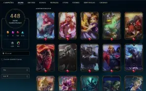 Conta League Of Legends (448 Skins + 6 Vitoriosas)
