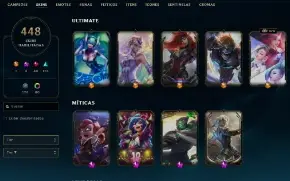 Conta League Of Legends (448 Skins + 6 Vitoriosas)