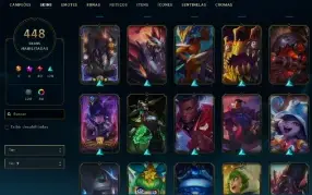 Conta League Of Legends (448 Skins + 6 Vitoriosas)