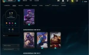 CONTA LOL PLATINA 1 (MMR BOM) - LEAGUE OF LEGENDS