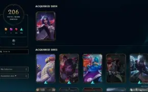 Conta LoL Full champs com 200 skins