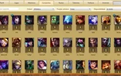 CONTA LOL 114HEROES/36SKINS/2PAG RUNA/34ICONES/