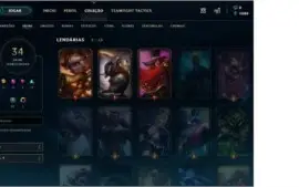 Conta Lol  61 Campeões/34 skins  - 3 Lendárias - Ouro 4