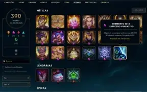 Conta LOL com SKINS/ICONES raros e todos os campeões