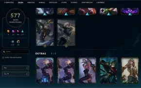 Conta LOL com SKINS/ICONES raros e todos os campeões