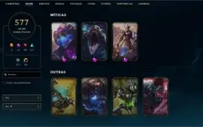Conta LOL com SKINS/ICONES raros e todos os campeões